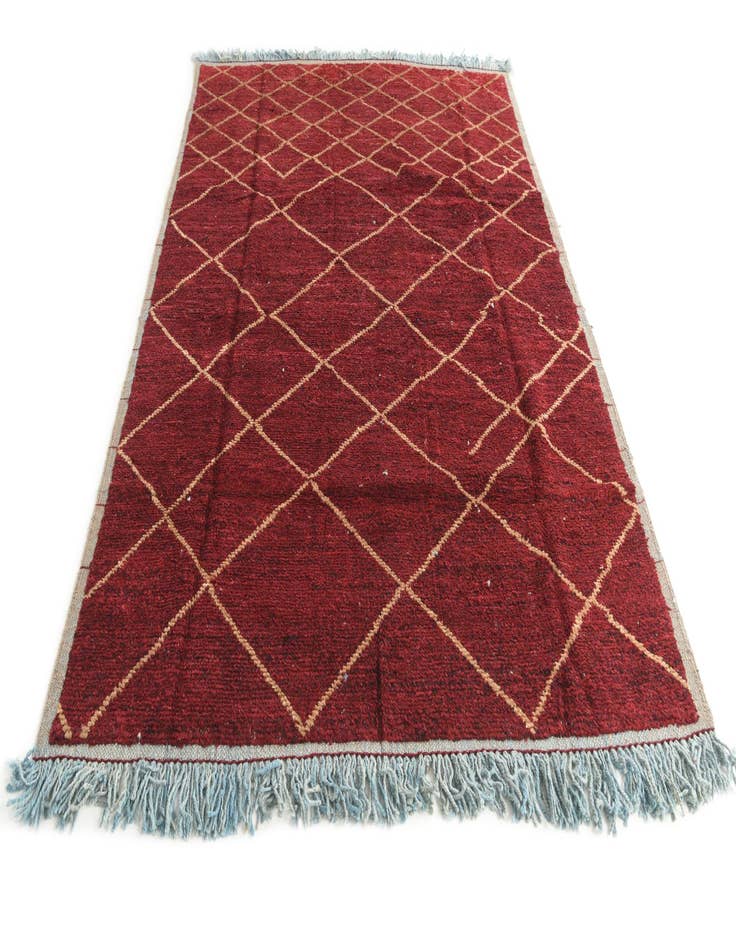 Detail image of  6' 4 x 9' 1  Hand Knotted Moroccan Wool Rug