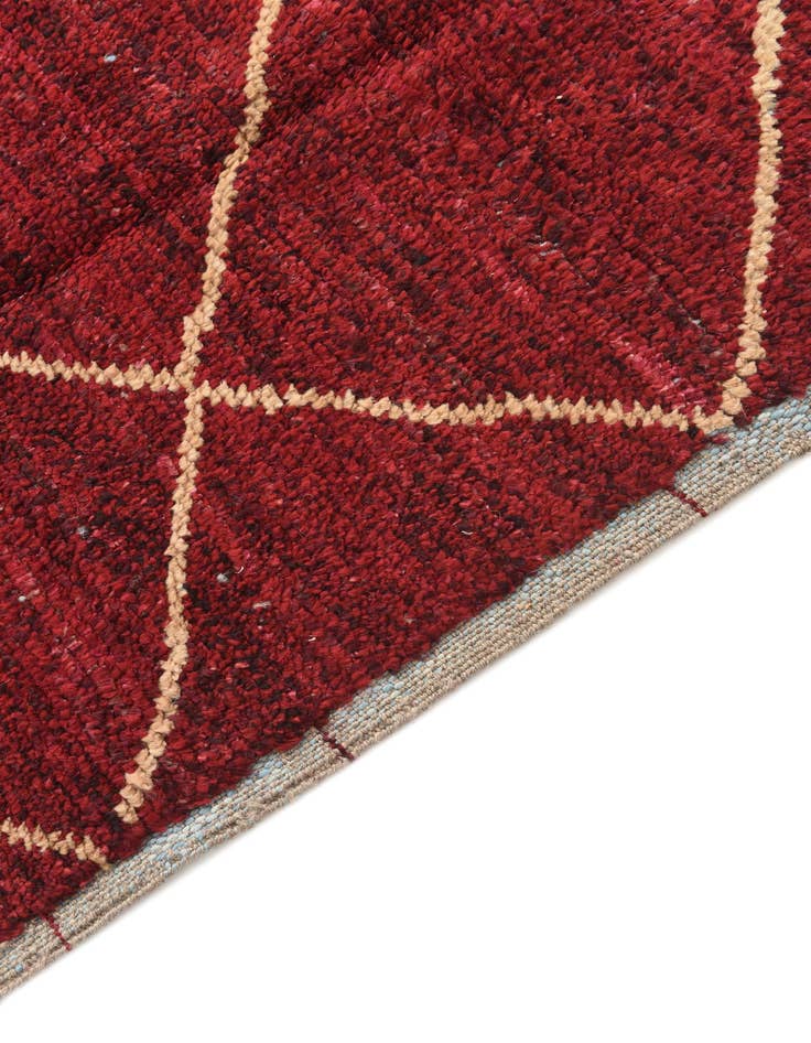 Detail image of  6' 4 x 9' 1  Hand Knotted Moroccan Wool Rug