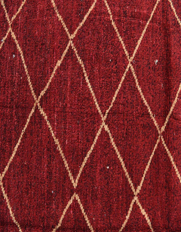 Detail image of  6' 4 x 9' 1  Hand Knotted Moroccan Wool Rug