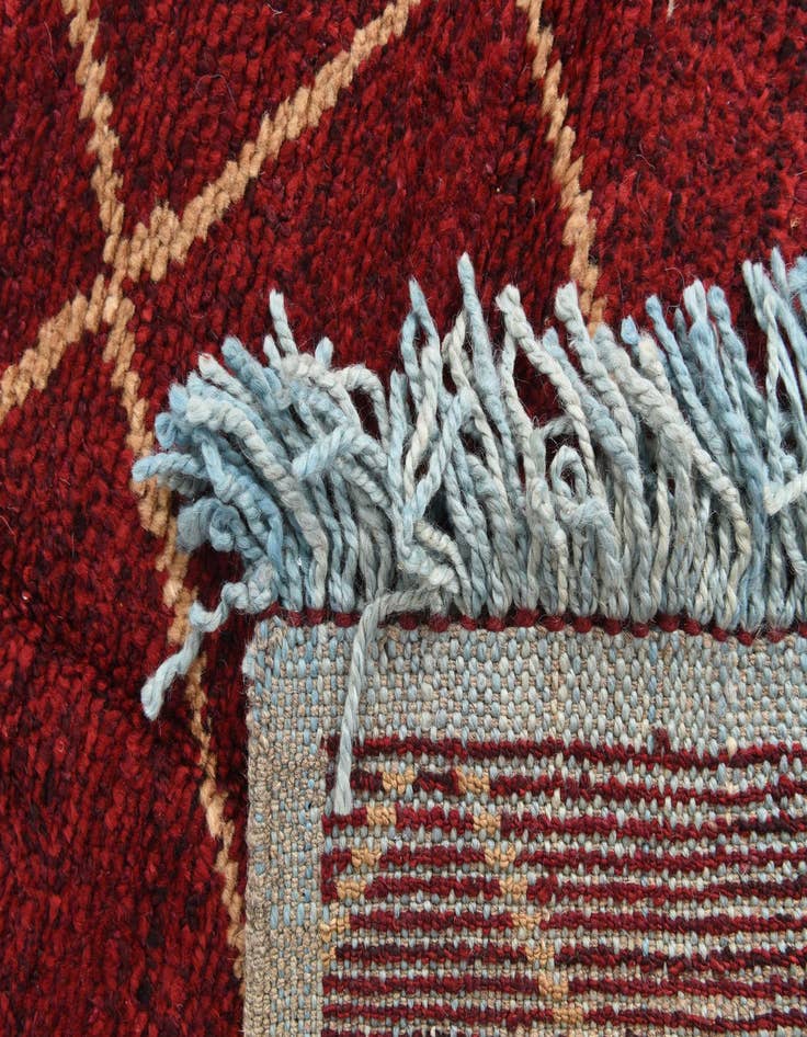 Detail image of  6' 4 x 9' 1  Hand Knotted Moroccan Wool Rug