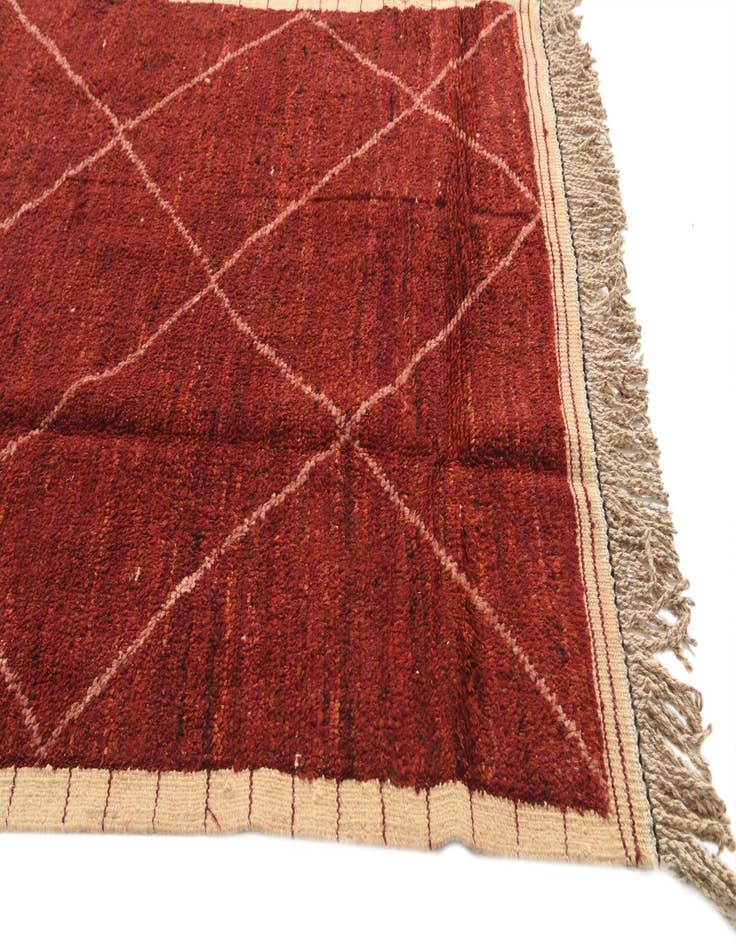 Detail image of  5' 1 x 8' 3  Hand Knotted Moroccan Wool Rug