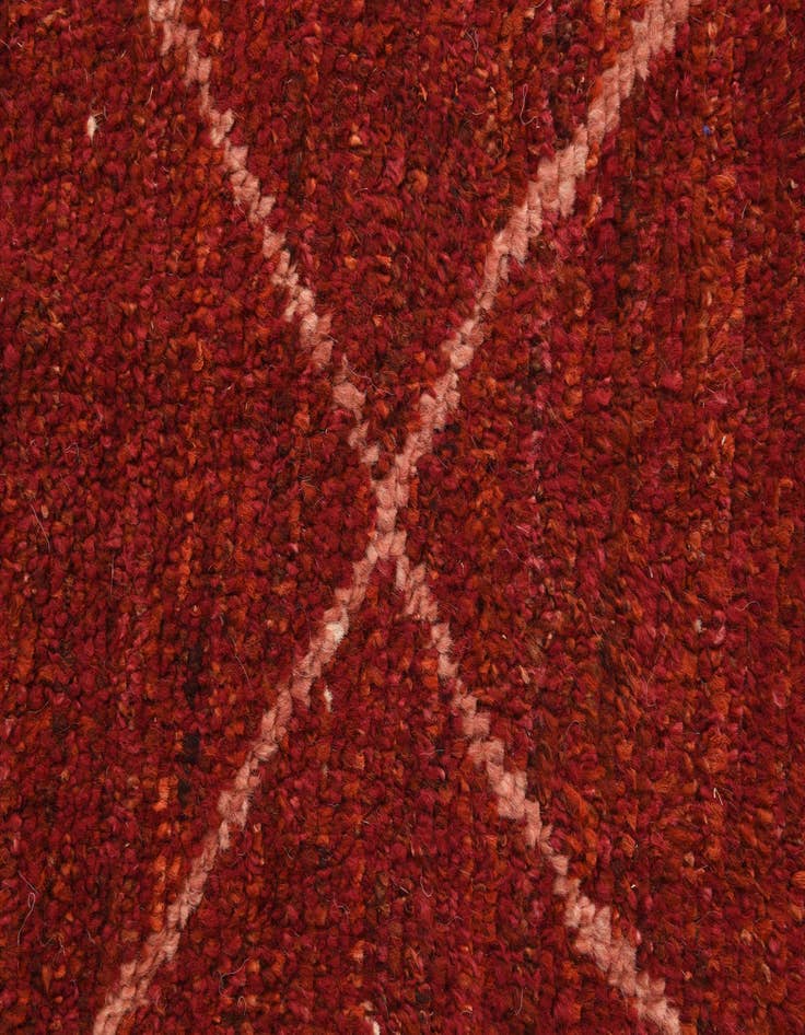 Detail image of  5' 1 x 8' 3  Hand Knotted Moroccan Wool Rug