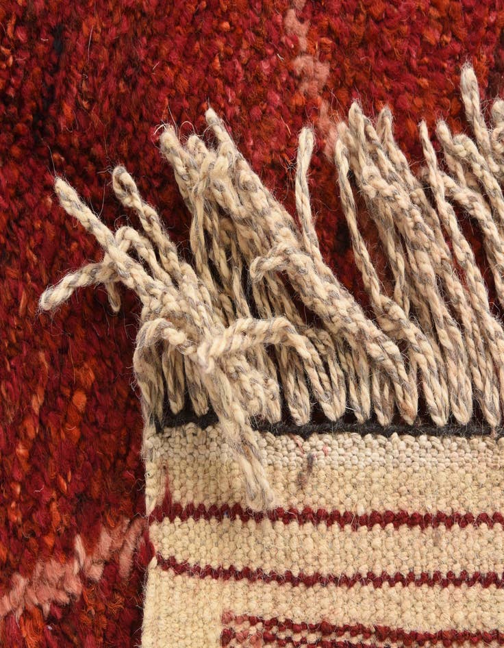 Detail image of  5' 1 x 8' 3  Hand Knotted Moroccan Wool Rug