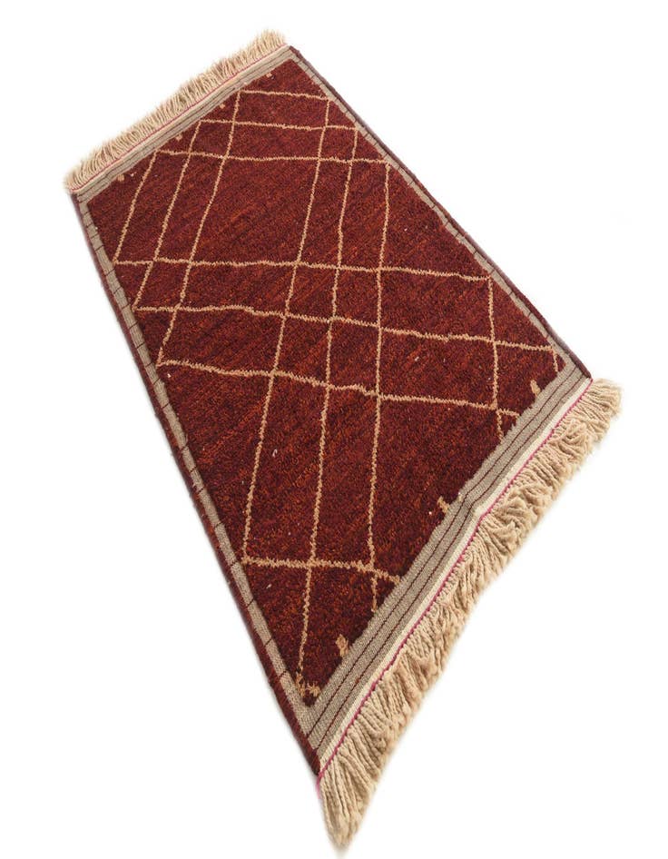 Detail image of  4' 2 x 6' 3  Hand Knotted Moroccan Wool Rug