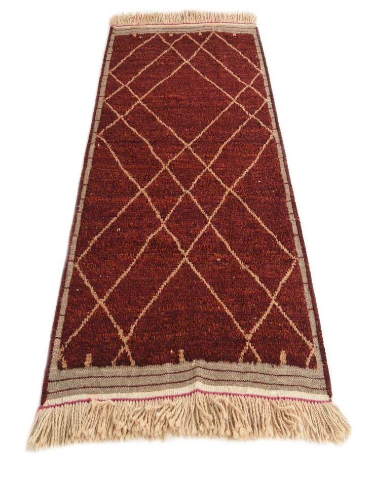 Detail image of  4' 2 x 6' 3  Hand Knotted Moroccan Wool Rug