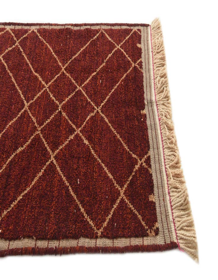 Detail image of  4' 2 x 6' 3  Hand Knotted Moroccan Wool Rug