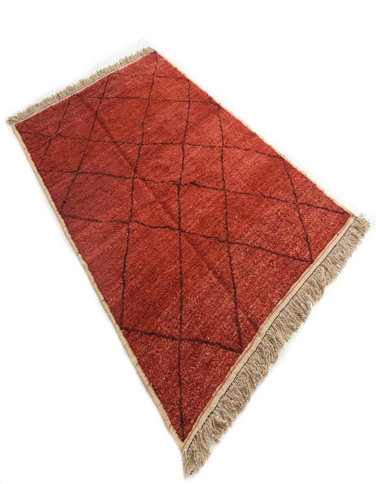 Detail image of  6' 1 x 9' 1  Hand Knotted Moroccan Wool Rug