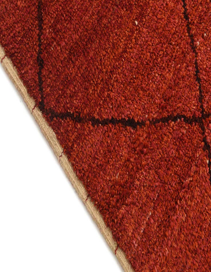 Detail image of  6' 1 x 9' 1  Hand Knotted Moroccan Wool Rug