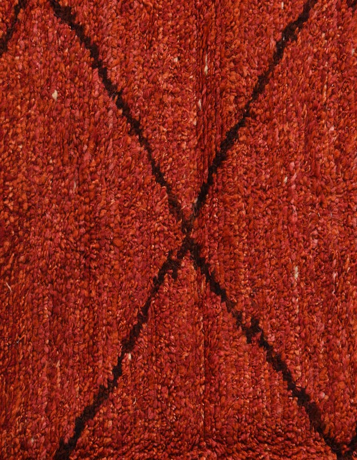 Detail image of  6' 1 x 9' 1  Hand Knotted Moroccan Wool Rug
