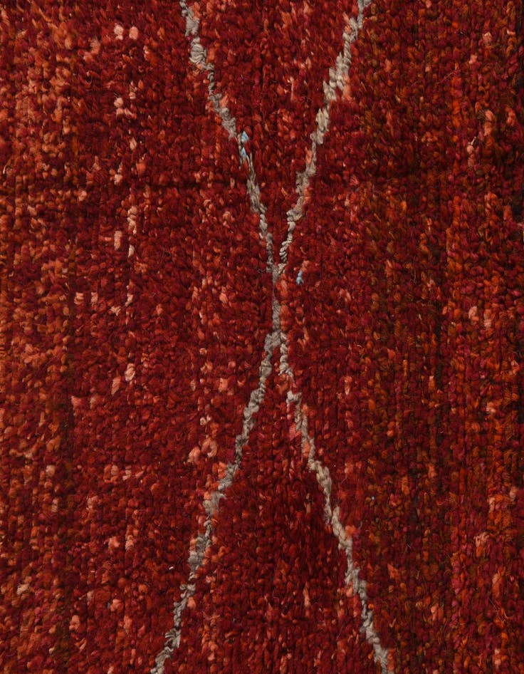 Detail image of  5' 1 x 8' 2  Hand Knotted Moroccan Wool Rug
