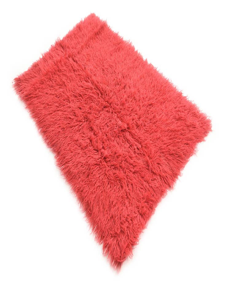 Detail image of  3' 3 x 5'  Hand Knotted Moroccan Wool Rug