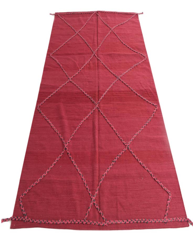 Detail image of  5' 8 x 8'  Hand Knotted Moroccan Wool Rug