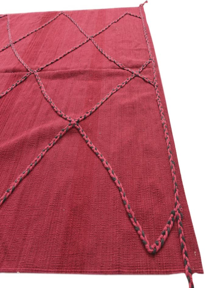 Detail image of  5' 8 x 8'  Hand Knotted Moroccan Wool Rug