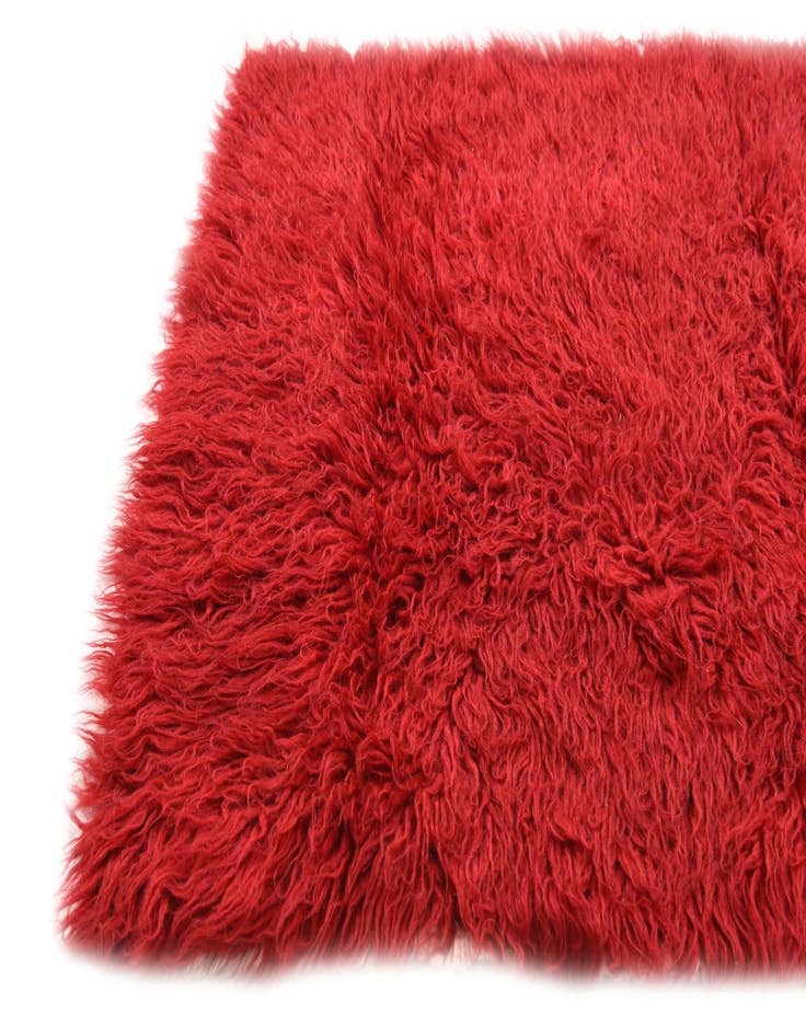 Detail image of  2' 4 x 4' 3  Hand Knotted Moroccan Wool Rug