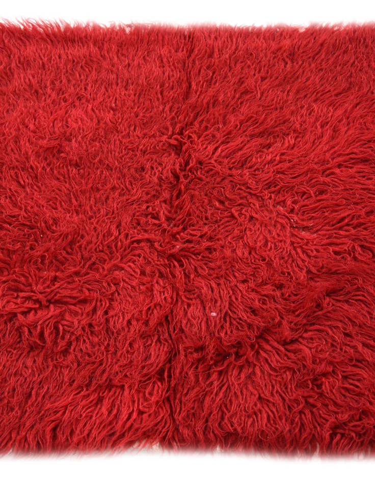 Detail image of  2' 4 x 4' 3  Hand Knotted Moroccan Wool Rug