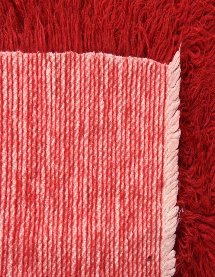 Detail image of  2' 4 x 4' 3  Hand Knotted Moroccan Wool Rug