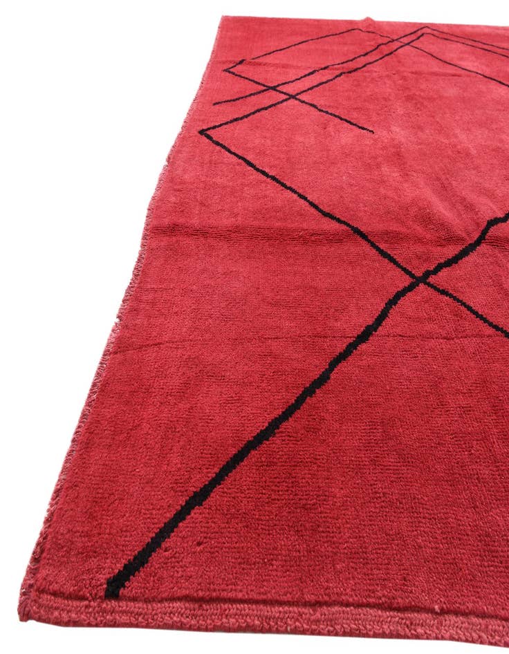 Detail image of  9' 3 x 11' 7  Hand Knotted Moroccan Wool Rug