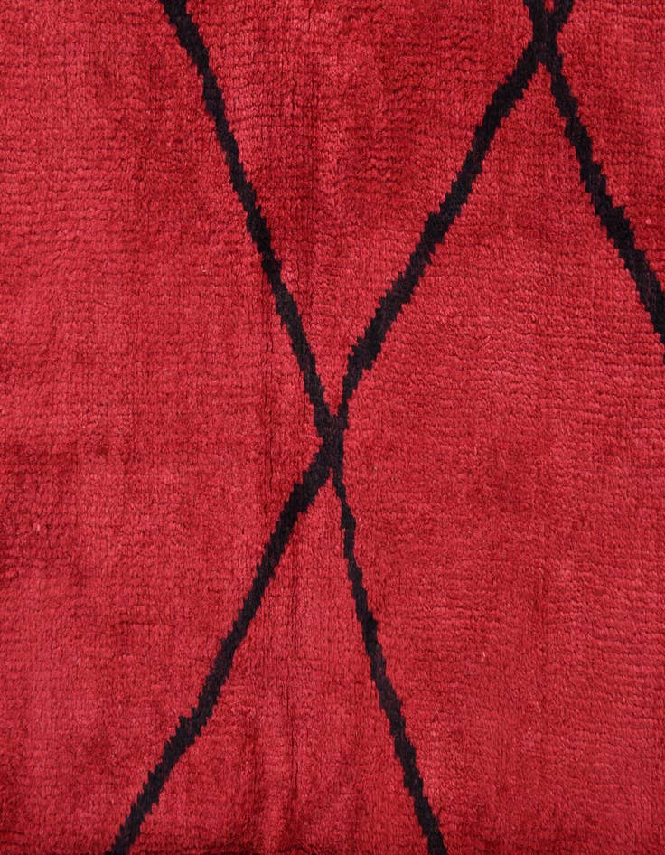 Detail image of  9' 3 x 11' 7  Hand Knotted Moroccan Wool Rug