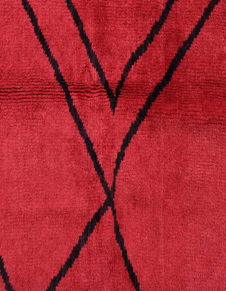 Detail image of  9' 3 x 11' 7  Hand Knotted Moroccan Wool Rug