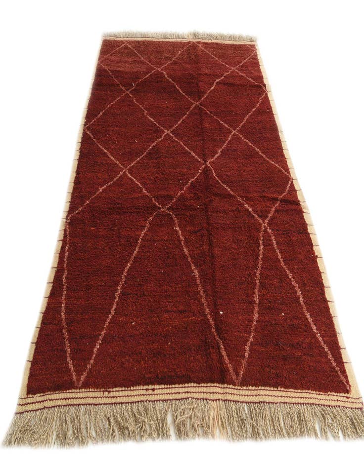 Detail image of  6' 4 x 9'  Hand Knotted Moroccan Wool Rug