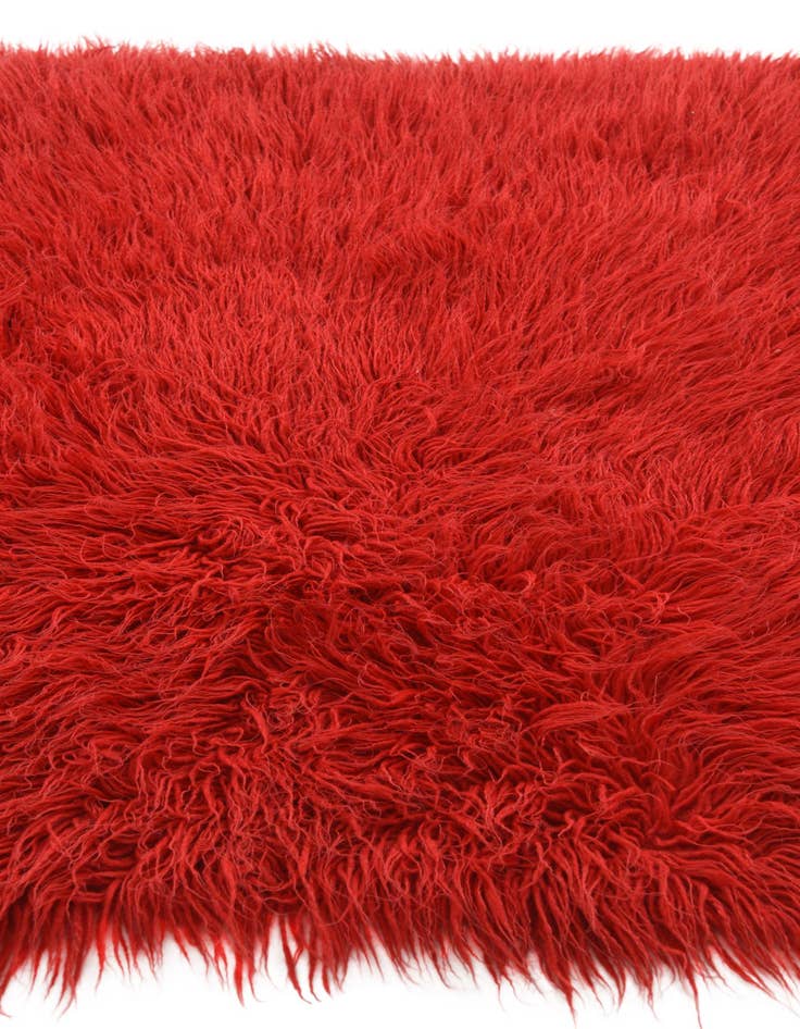 Detail image of  3' 5 x 4' 2  Hand Knotted Moroccan Wool Rug