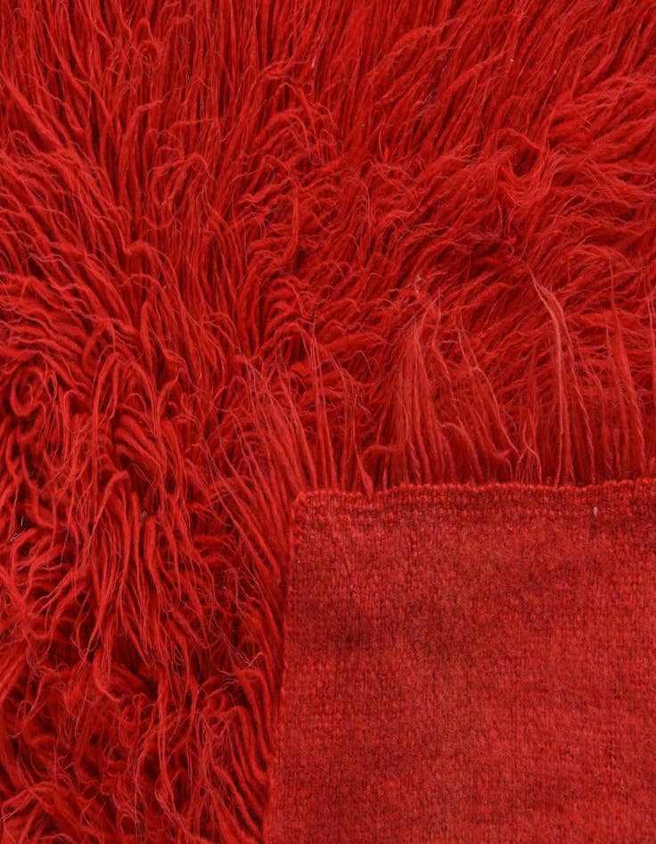 Detail image of  3' 5 x 4' 2  Hand Knotted Moroccan Wool Rug