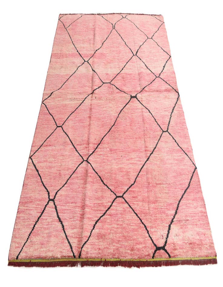 Detail image of  5' 10 x 7' 9  Hand Knotted Moroccan Wool Rug