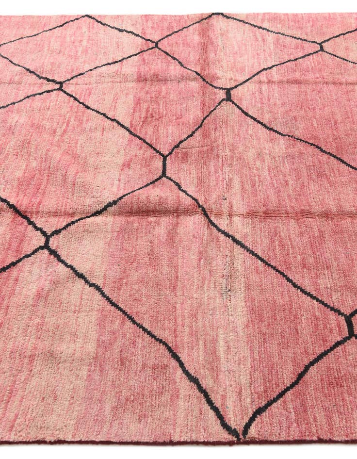 Detail image of  5' 10 x 7' 9  Hand Knotted Moroccan Wool Rug