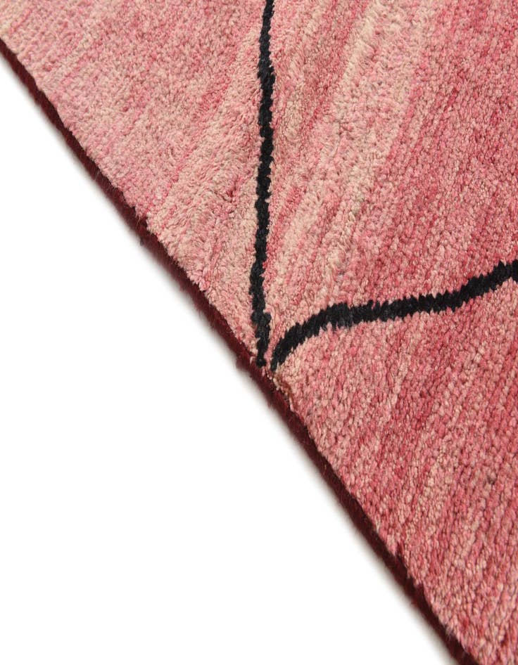 Detail image of  5' 10 x 7' 9  Hand Knotted Moroccan Wool Rug