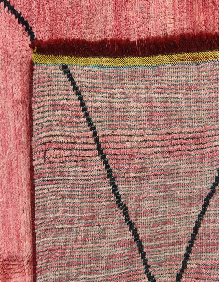 Detail image of  5' 10 x 7' 9  Hand Knotted Moroccan Wool Rug