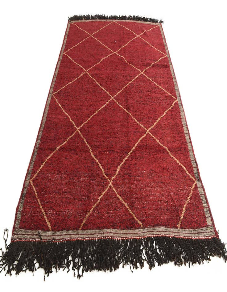 Detail image of  6' 5 x 9' 7  Hand Knotted Moroccan Wool Rug