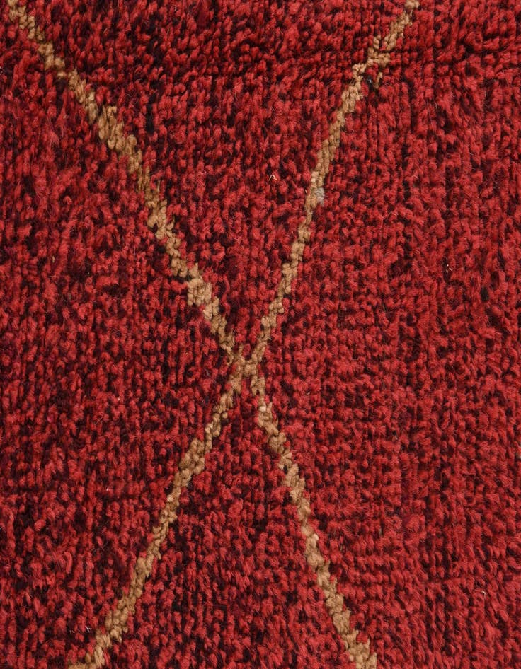 Detail image of  6' 3 x 9' 4  Hand Knotted Moroccan Wool Rug