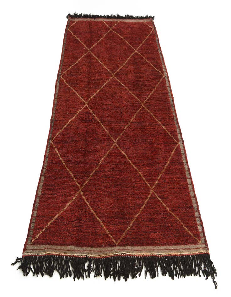 Detail image of  5' 2 x 8' 7  Hand Knotted Moroccan Wool Rug