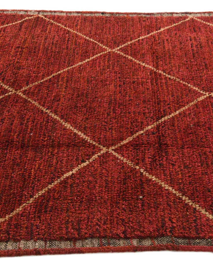Detail image of  5' 2 x 8' 7  Hand Knotted Moroccan Wool Rug