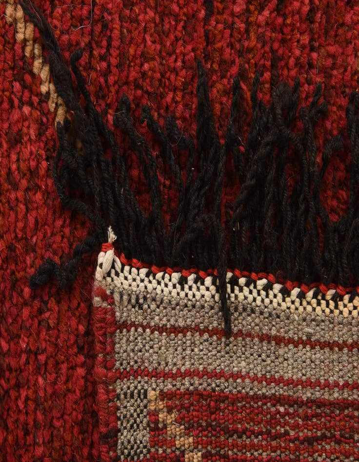 Detail image of  5' 2 x 8' 7  Hand Knotted Moroccan Wool Rug