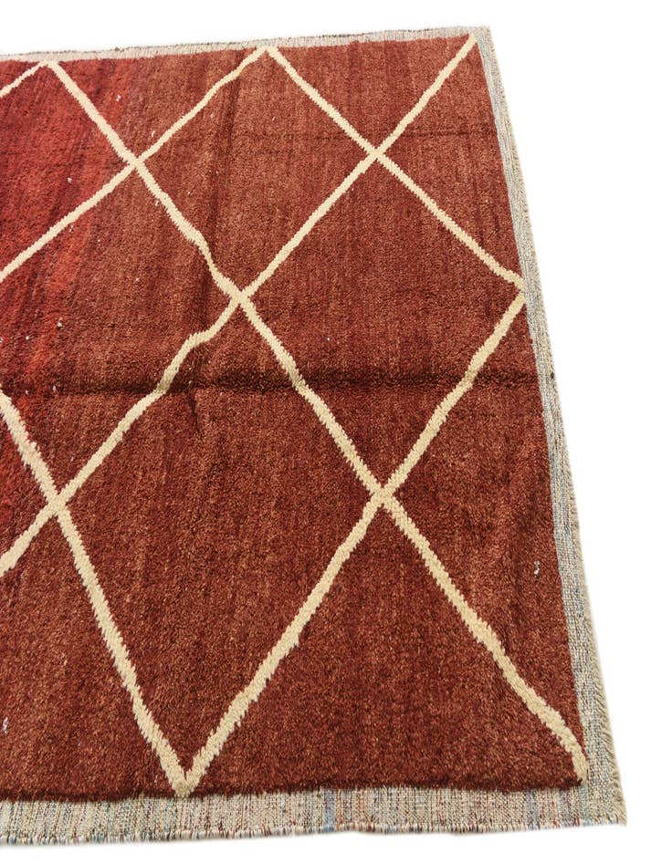 Detail image of  6' x 9' 2  Hand Knotted Moroccan Wool Rug