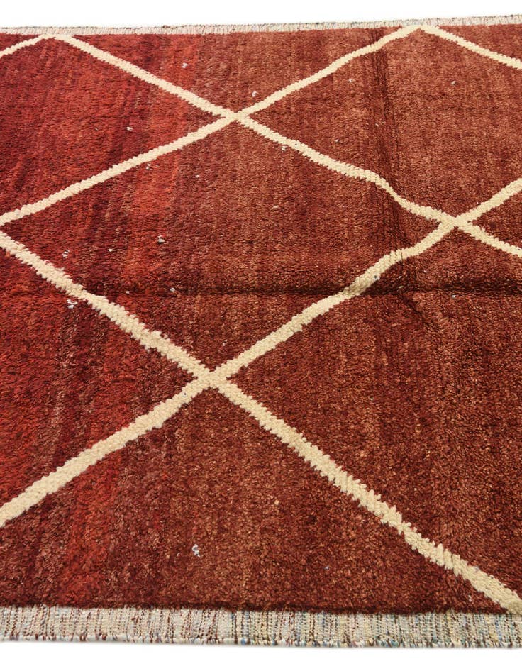Detail image of  6' x 9' 2  Hand Knotted Moroccan Wool Rug