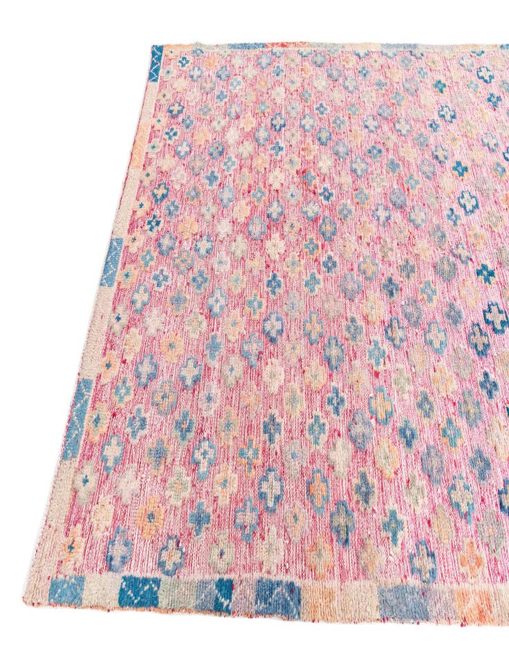 Detail image of  5' 6 x 8' 4  Hand Knotted Moroccan Wool Rug