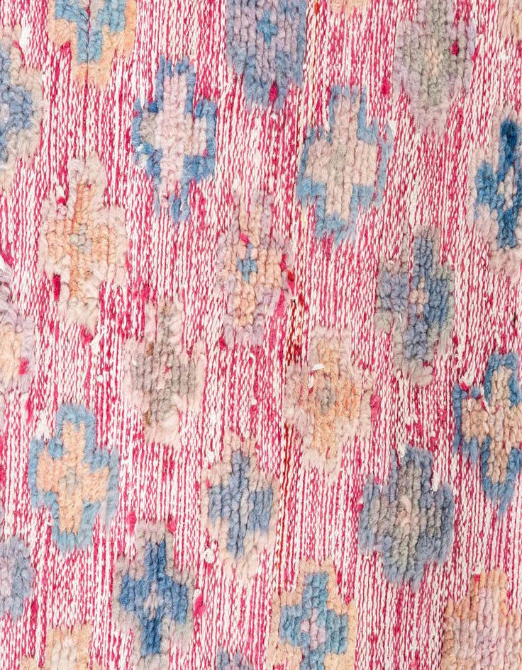 Detail image of  5' 6 x 8' 4  Hand Knotted Moroccan Wool Rug