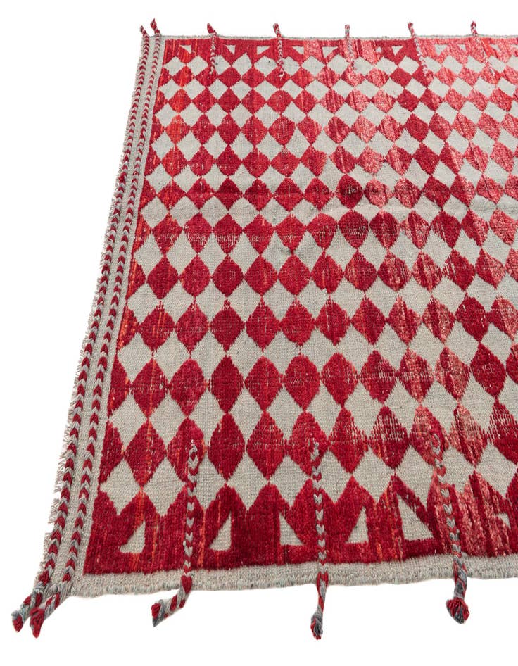 Detail image of  5' 2 x 7' 1  Hand Knotted Moroccan Wool Rug