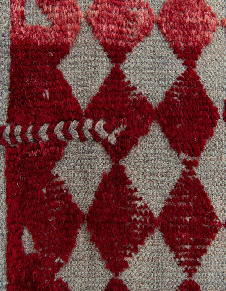 Detail image of  5' 2 x 7' 1  Hand Knotted Moroccan Wool Rug
