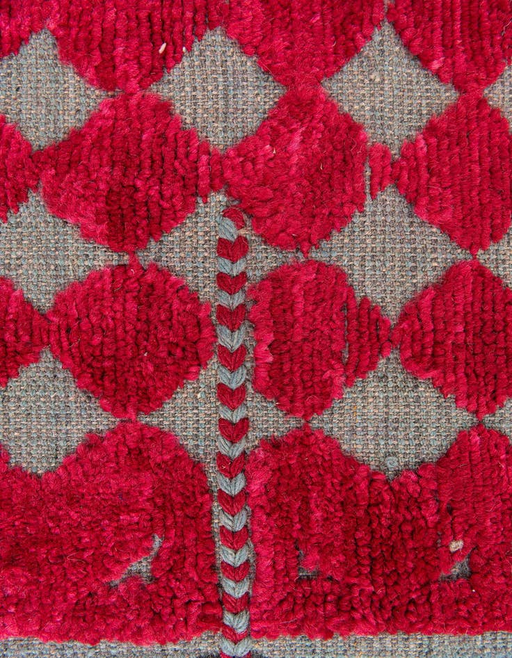 Detail image of  4' 10 x 7' 4  Hand Knotted Moroccan Wool Rug