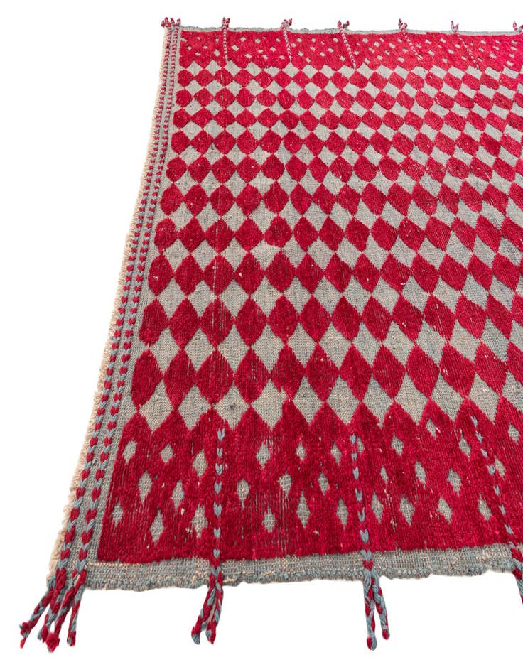 Detail image of  5' 9 x 8'  Hand Knotted Moroccan Wool Rug