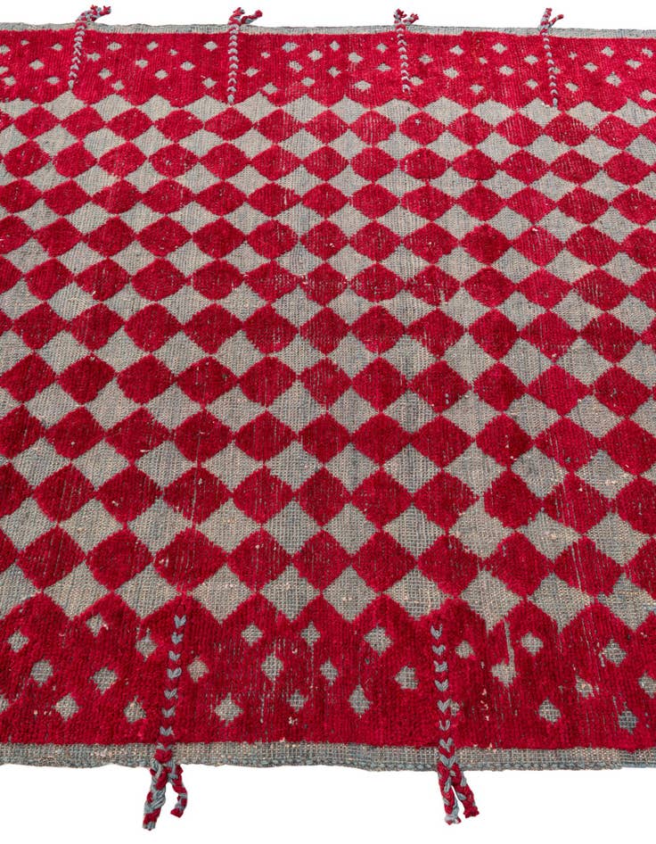 Detail image of  5' 9 x 8'  Hand Knotted Moroccan Wool Rug