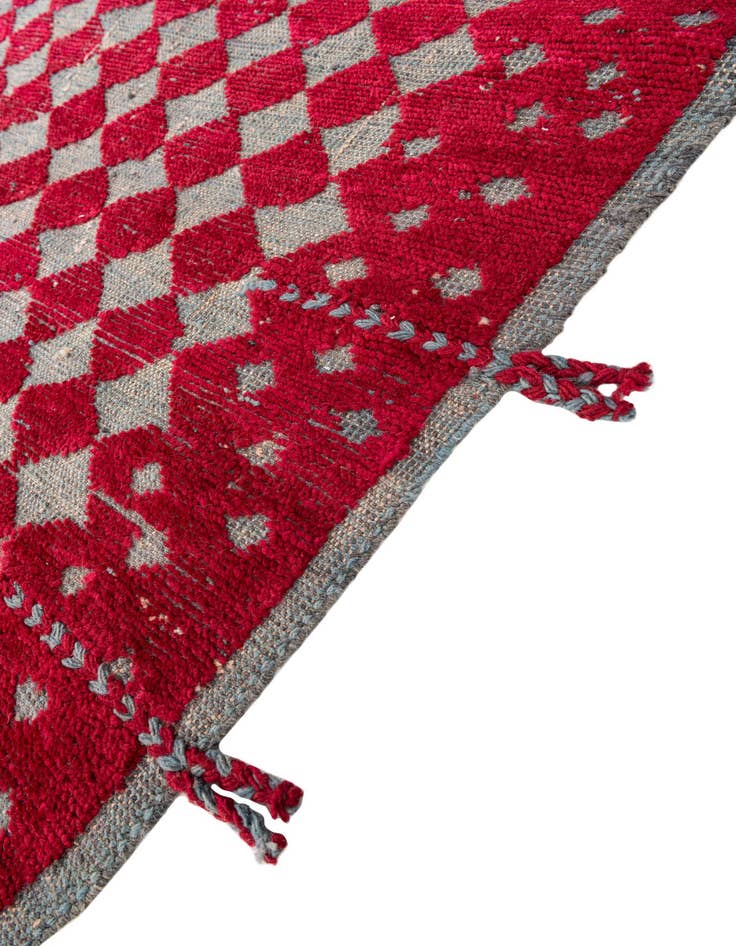 Detail image of  5' 9 x 8'  Hand Knotted Moroccan Wool Rug