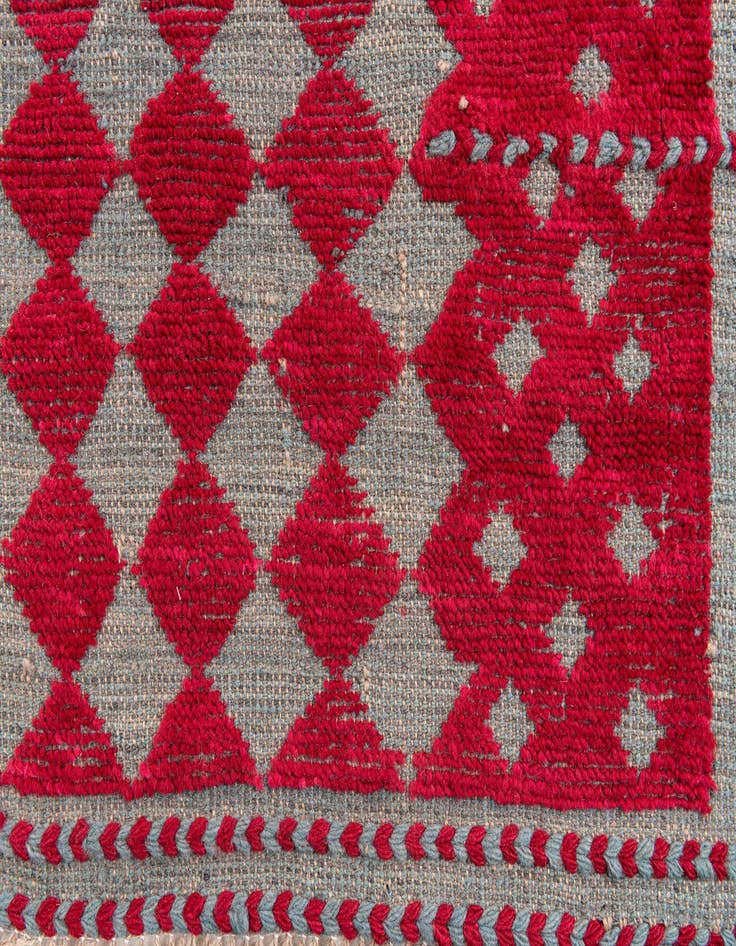 Detail image of  5' 9 x 8'  Hand Knotted Moroccan Wool Rug