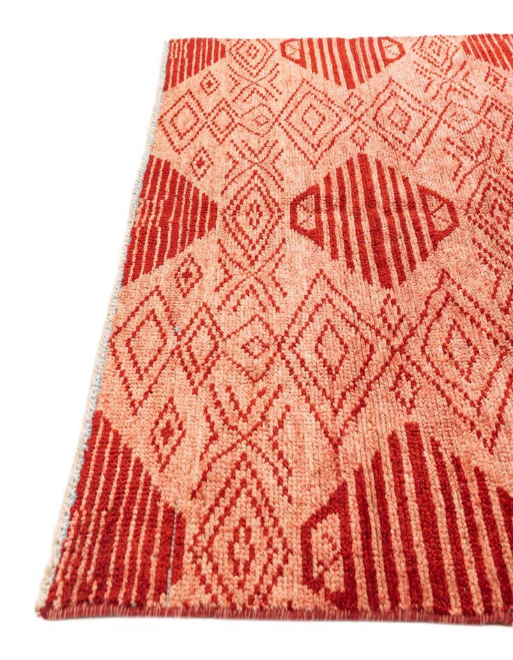 Detail image of  5' 10 x 8' 10  Hand Knotted Moroccan Wool Rug