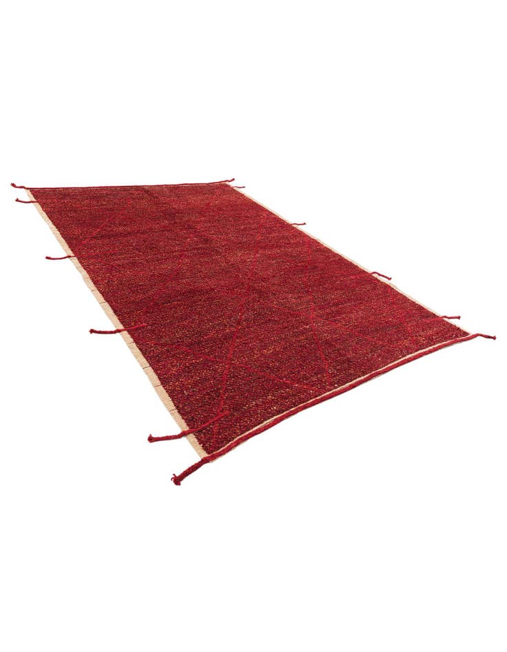 Detail image of 6' 2 x 9' Hand Knotted Moroccan Wool Rug