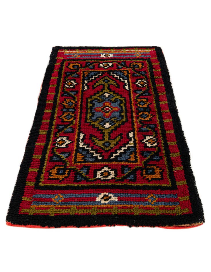 Detail image of  1' 10 x 3' 4  Hand Knotted Moroccan Wool Rug