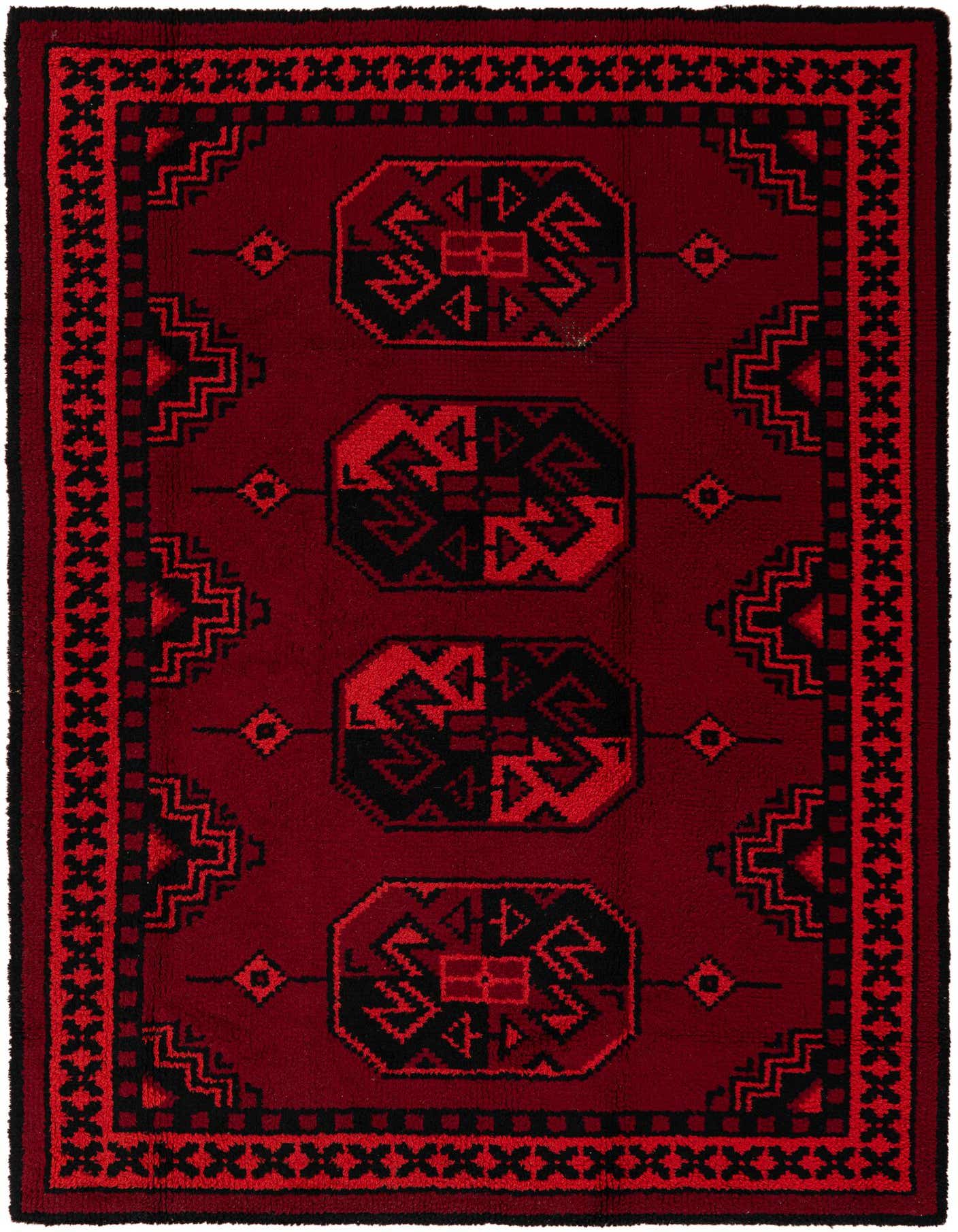 Primary image  5' 6 x 7' 8  Hand Knotted Moroccan Wool Rug